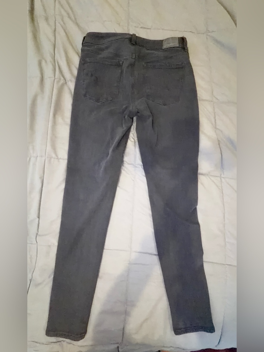 American Eagle Super Stretch X4 Black Skinny Jeans Size 4 Regular - Picture 2 of 7